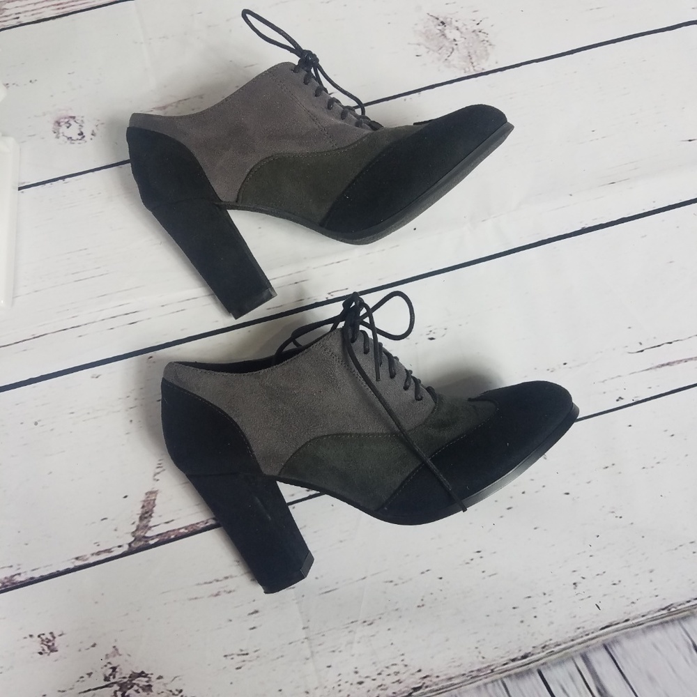 ENIGMA HIGH BOOTIES  SIZE 37 NEW  GRAY AND BLACK